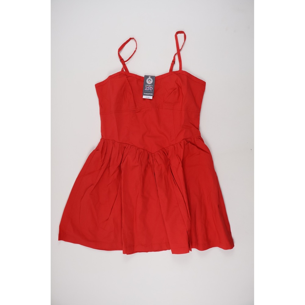Flag & Anthem America 250 Fit Flare Dress Red Solid L NWT $79.50